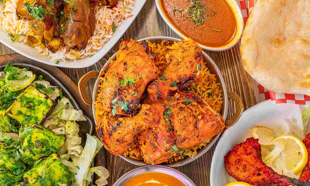 Saffron Indian Bistro thali platter - Indian food delivered to Rundle, AB