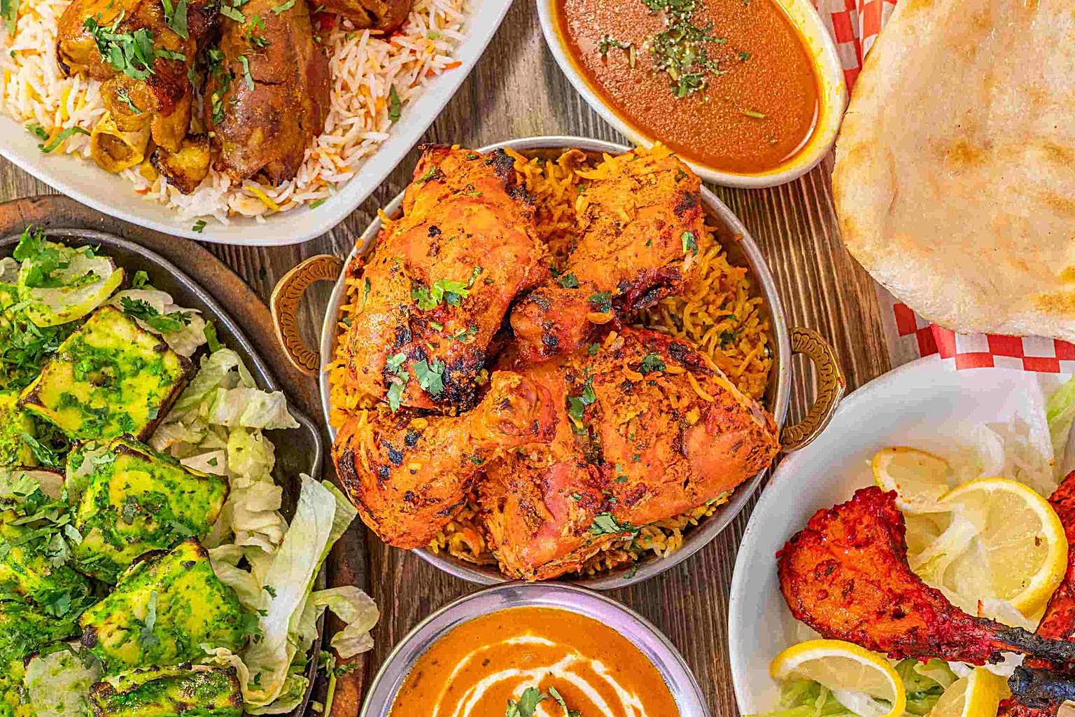 Indian dishes served at Saffron Canmore in the Canadian Rockies